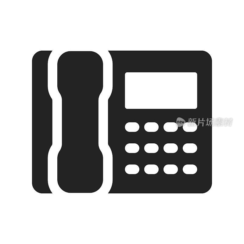 电话图标，矢量符号插图。