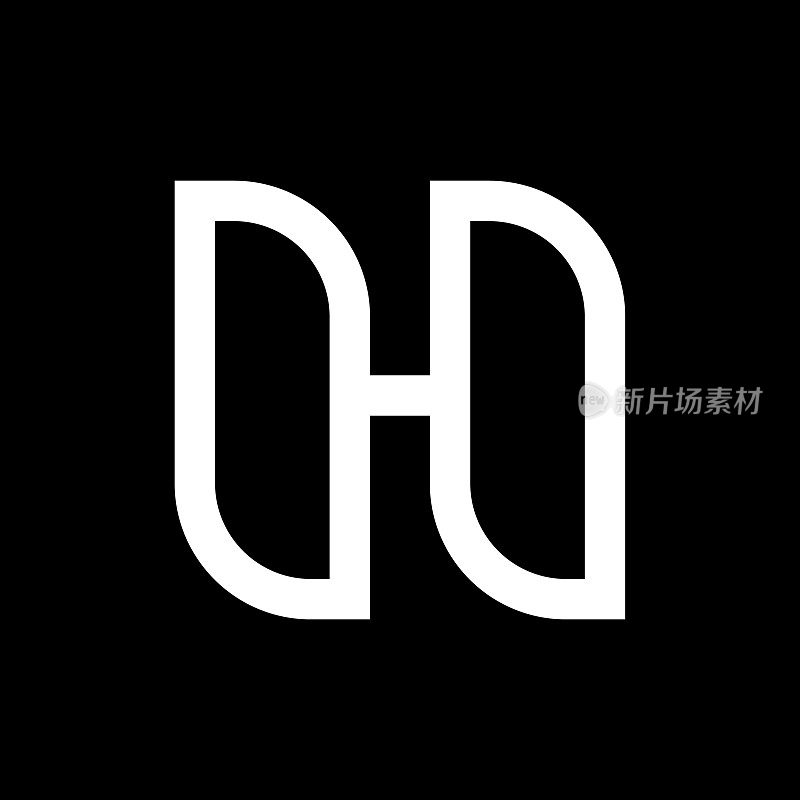 字母H实心标志