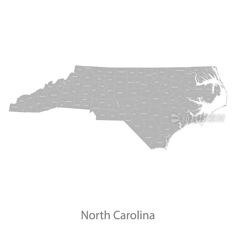 北卡罗莱那州地图