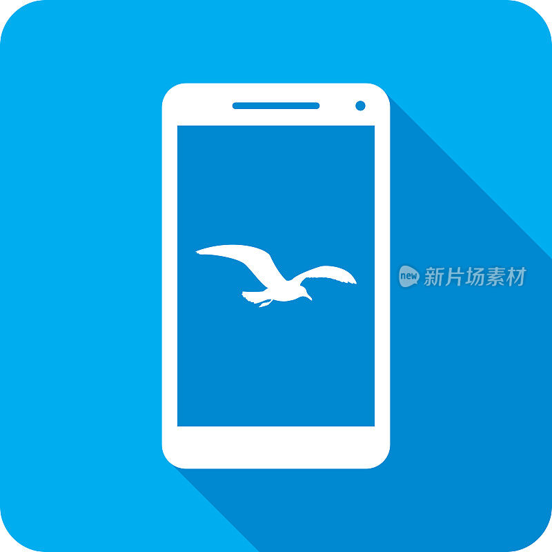 海鸥智能手机图标剪影2