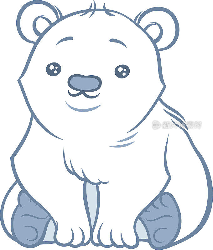 可爱的北极熊插图