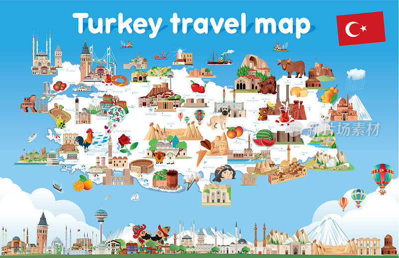 土耳其卡通地图