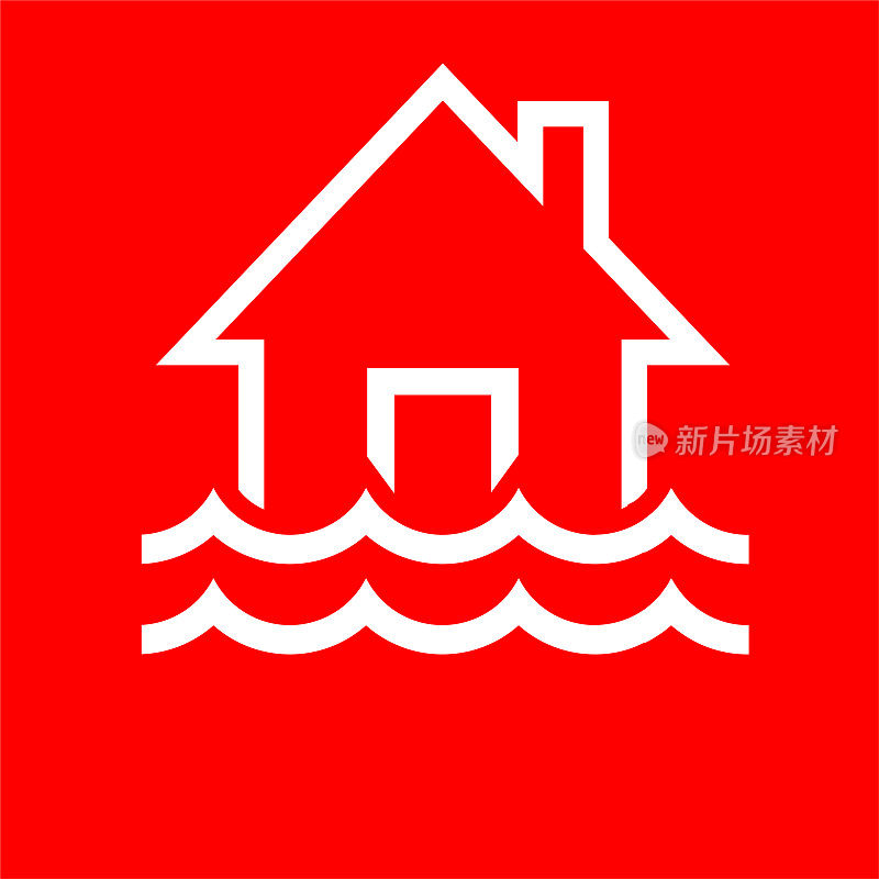 洪水家园和海浪图标