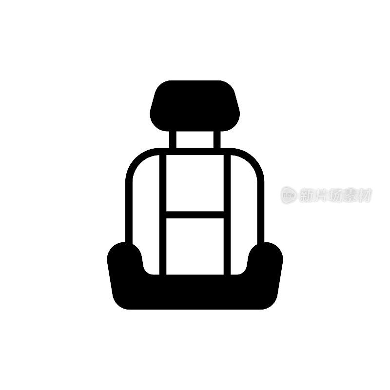 汽车座椅图标在矢量。标识
