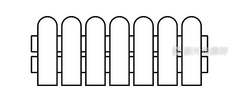 围栏设计部分图标。向量。
