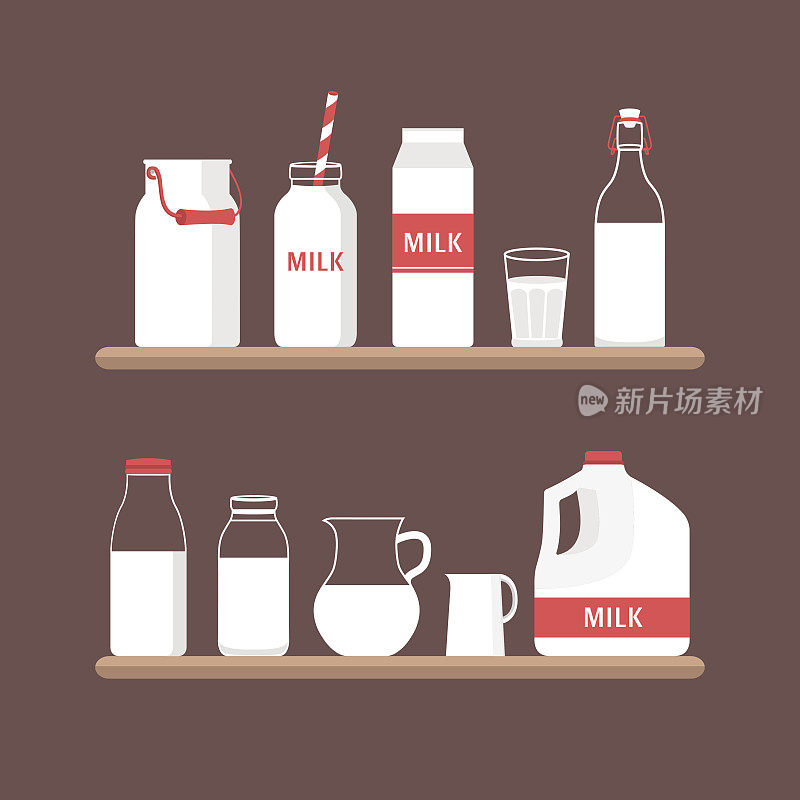 的牛奶。
