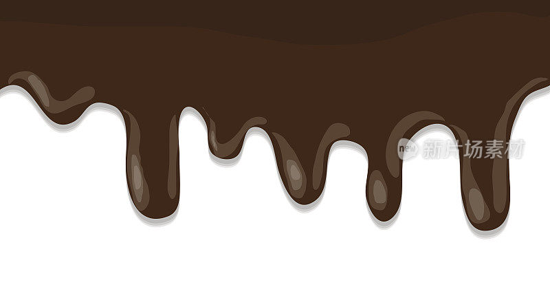 融化巧克力滴。