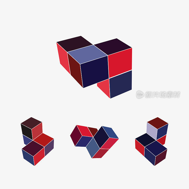 3D立方体几何logo集合