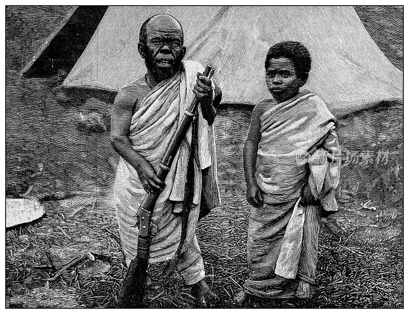 第一次意大利-埃塞俄比亚战争(1895-1896)的古老照片:当地的小人物