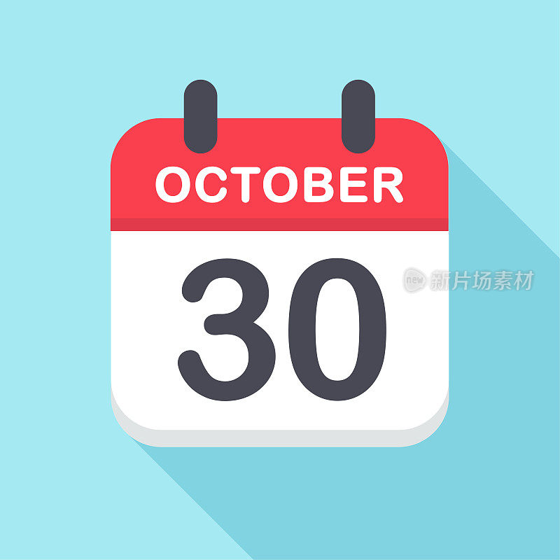 10月30日-日历图标-新年