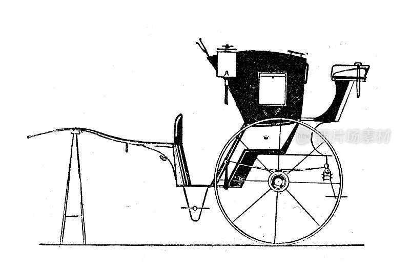 古董插图:出租车