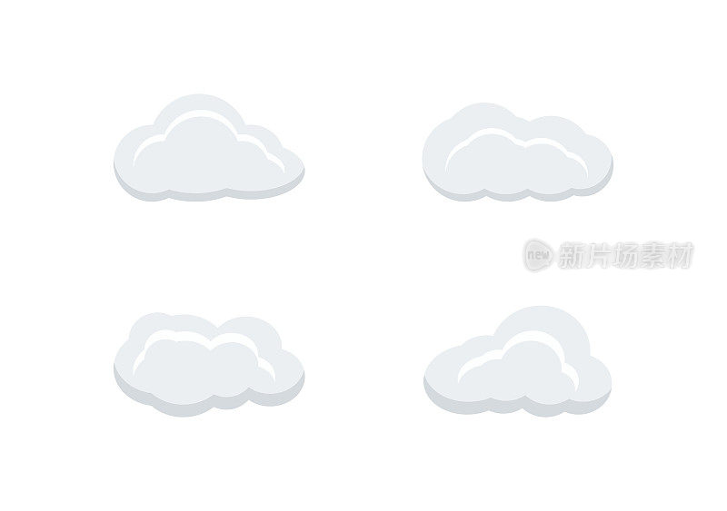 云矢量分离的白色背景ep169