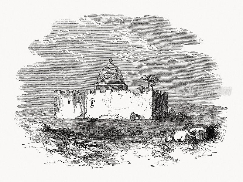 《以斯拉之墓》木版画，1862年出版