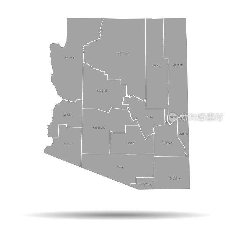 亚利桑那州的地图