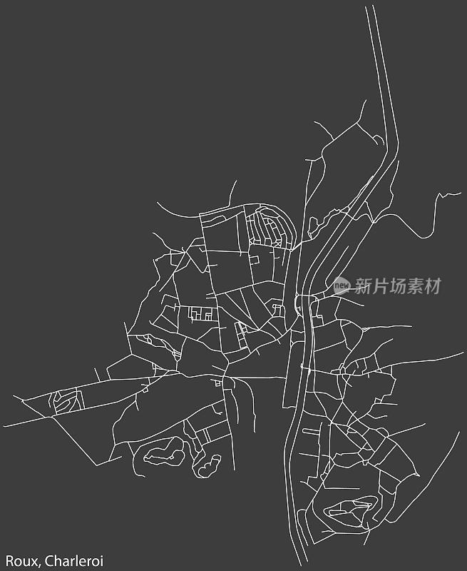 鲁市的街道地图，沙勒罗瓦