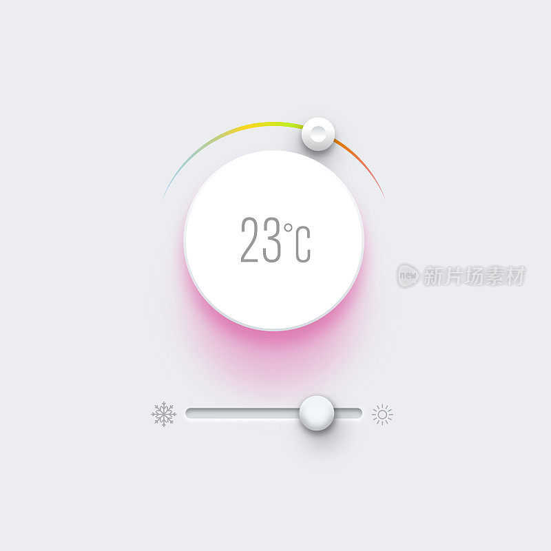 用于智能家居气候调节的控制旋钮。