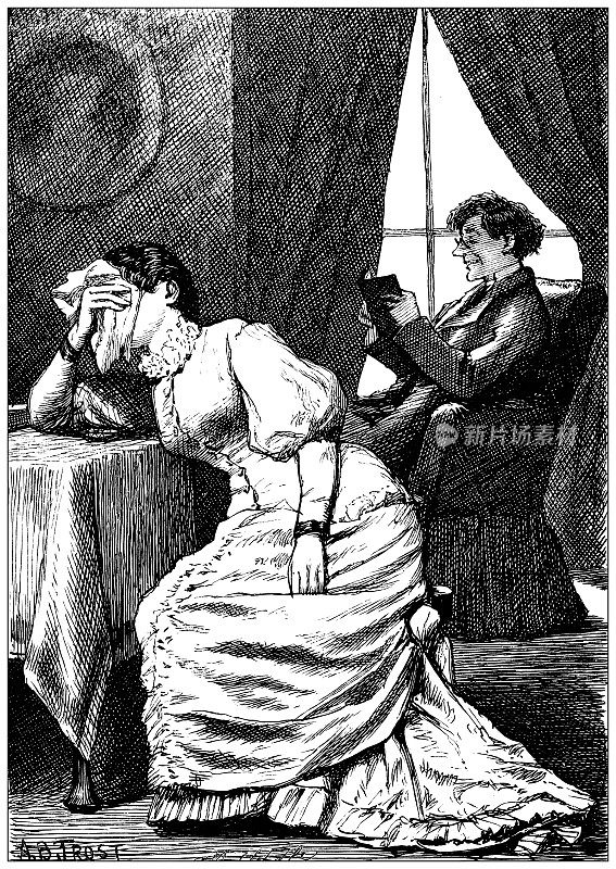 路易斯・卡罗尔的诗歌和寓言的古董插图