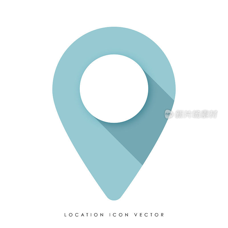 地图引脚图标矢量插图。