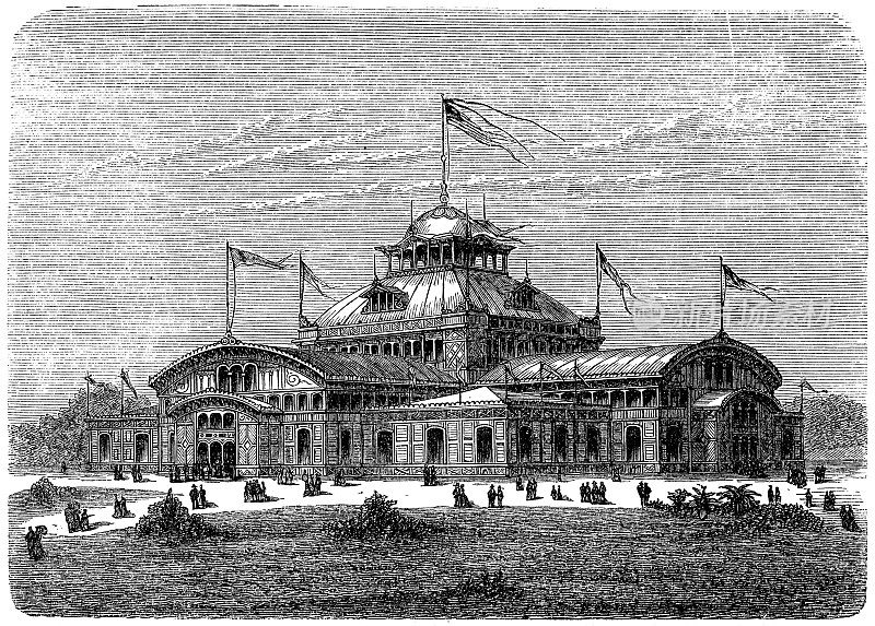 1876年费城世界博览会上的妇女馆