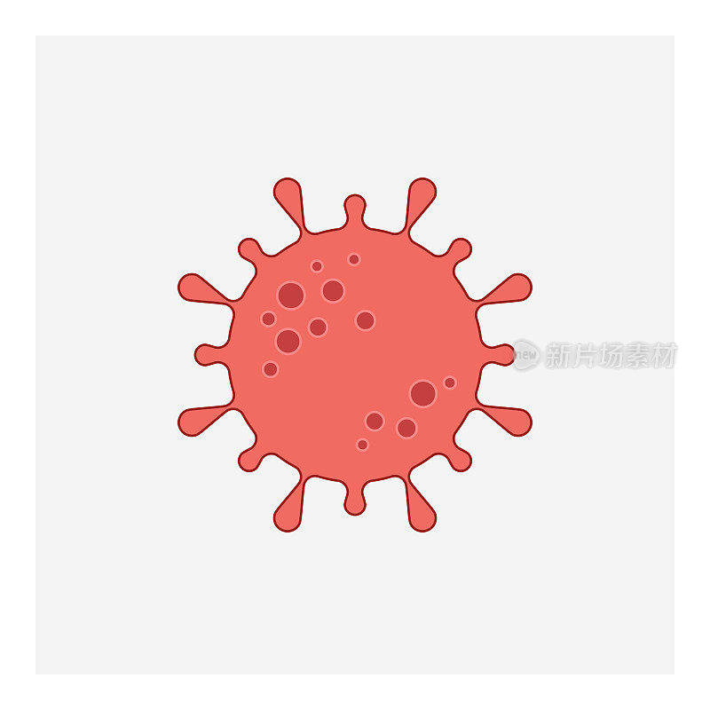冠状病毒细菌病毒细胞图标