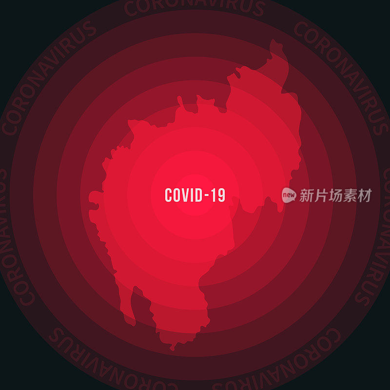 特里普拉COVID-19传播地图。冠状病毒爆发