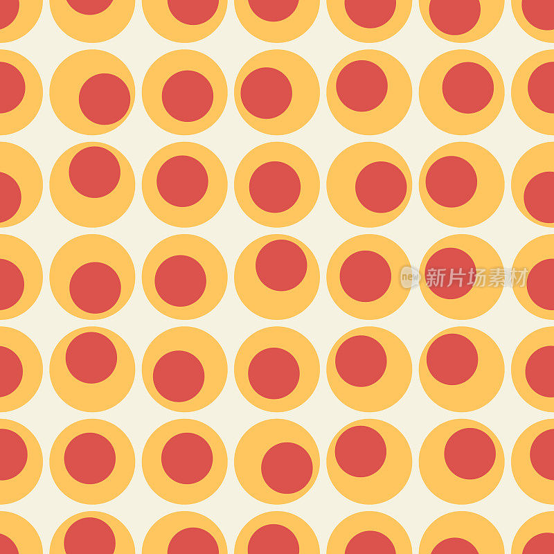 无缝图案彩色圆形几何形状