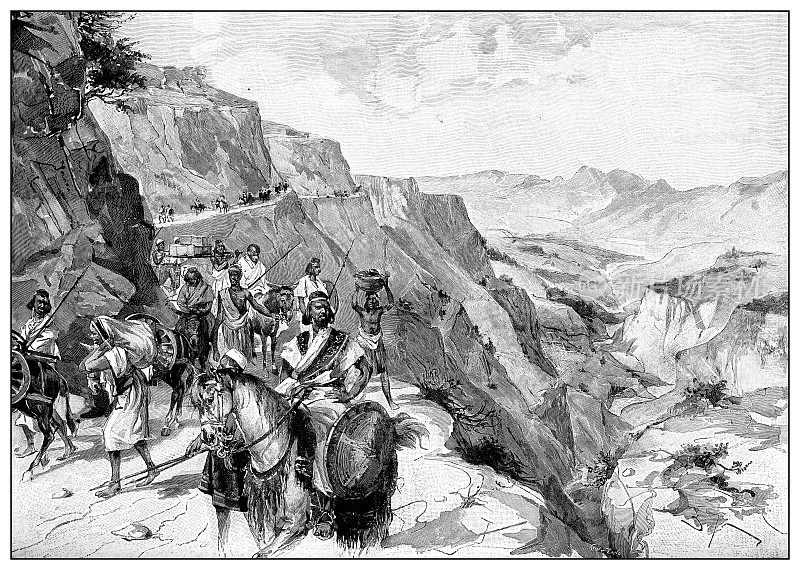 第一次意大利-埃塞俄比亚战争(1895-1896)的古老照片:Tekezé河谷