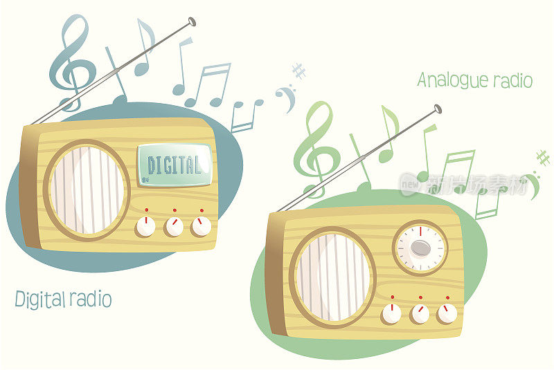 复古收音机模拟和数字