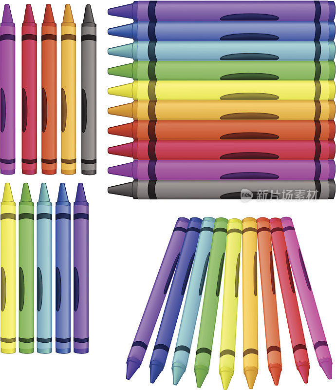 蜡笔-各种颜色