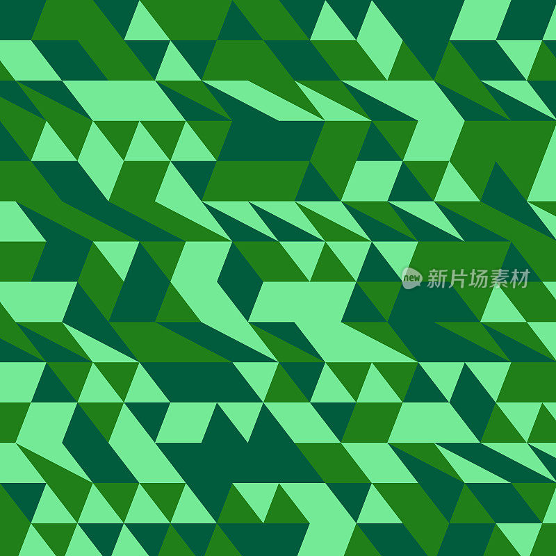 半随机的绿色三角形图案