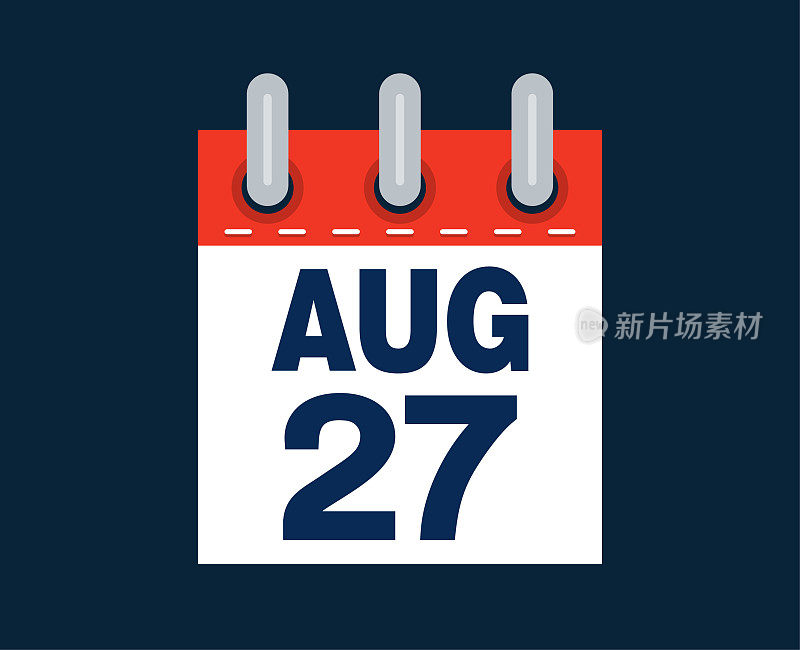 公历8月27日这个月的日期