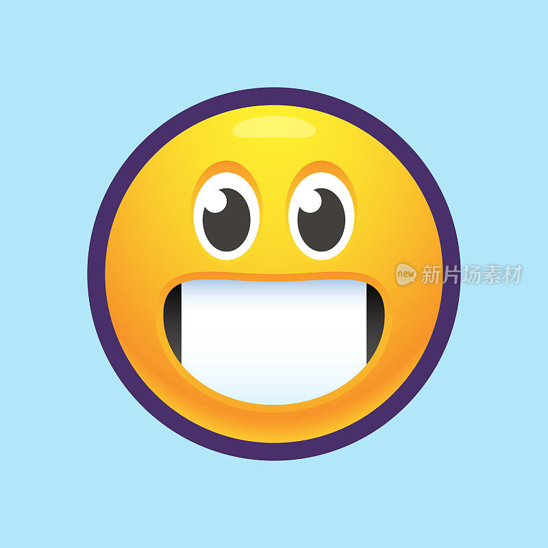 带着大牙齿微笑的表情