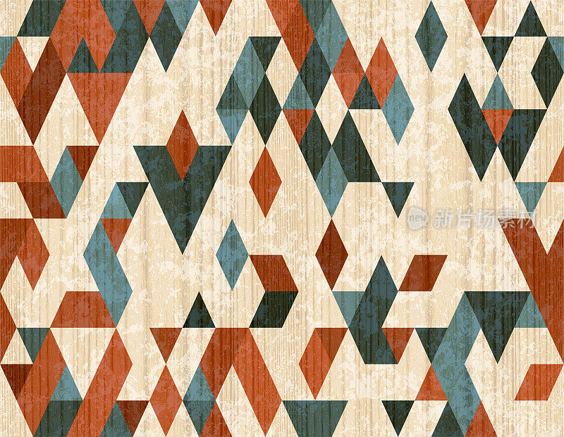 无缝木材纹理抽象几何图案