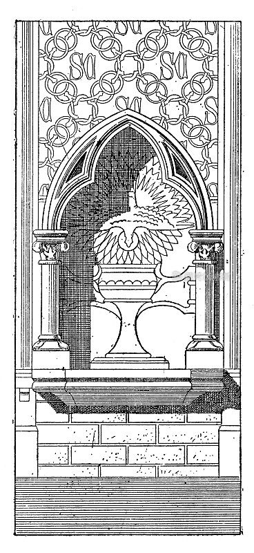 仿古插画:箔、四叶箔(建筑)