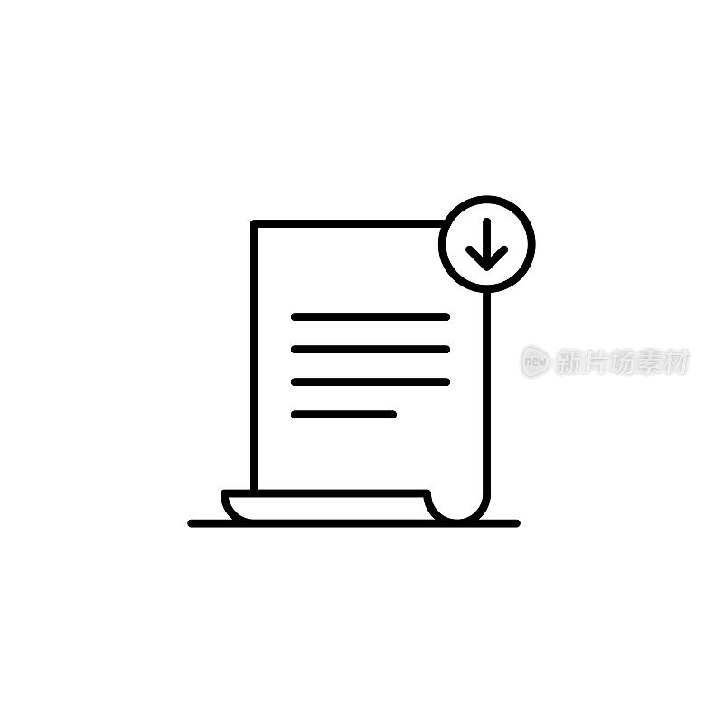 下载具有可编辑笔画的文档线条图标。Icon适用于网页设计、移动应用、UI、UX和GUI设计。