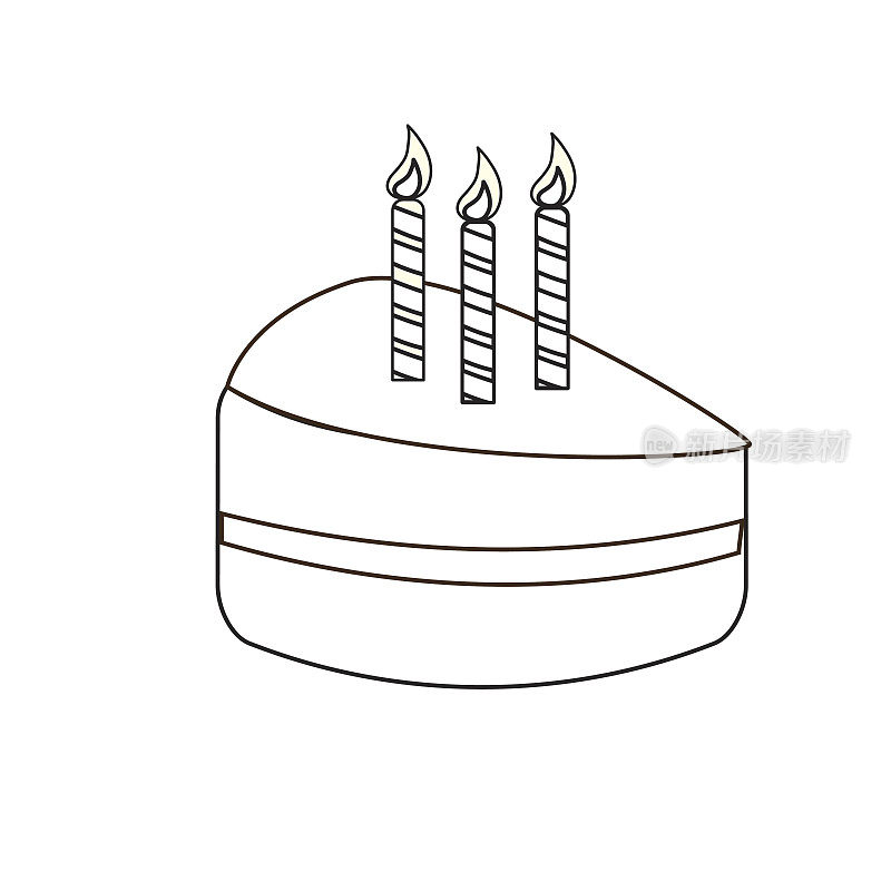用美味的蜡笔画上蜡烛祝你生日快乐