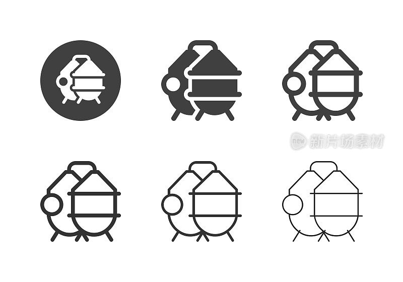 啤酒厂工艺罐图标-多系列