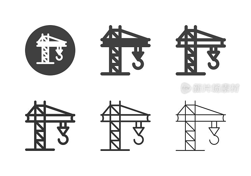 起重机工程机械图标-多系列