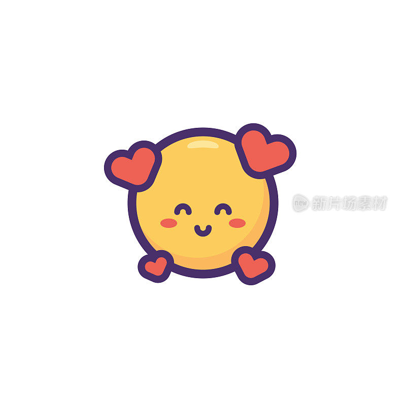 Emoticon平面色彩线条艺术光影设计