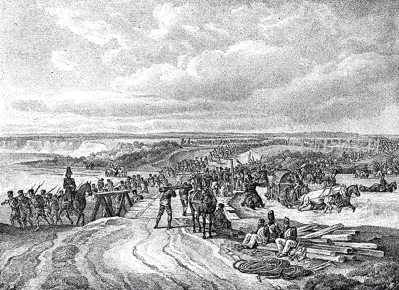 1812年8月26日，拿破仑横渡Dnjepr河