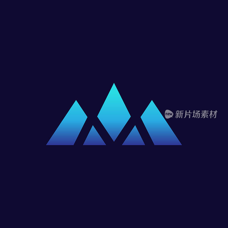 字母m山科技logo模板