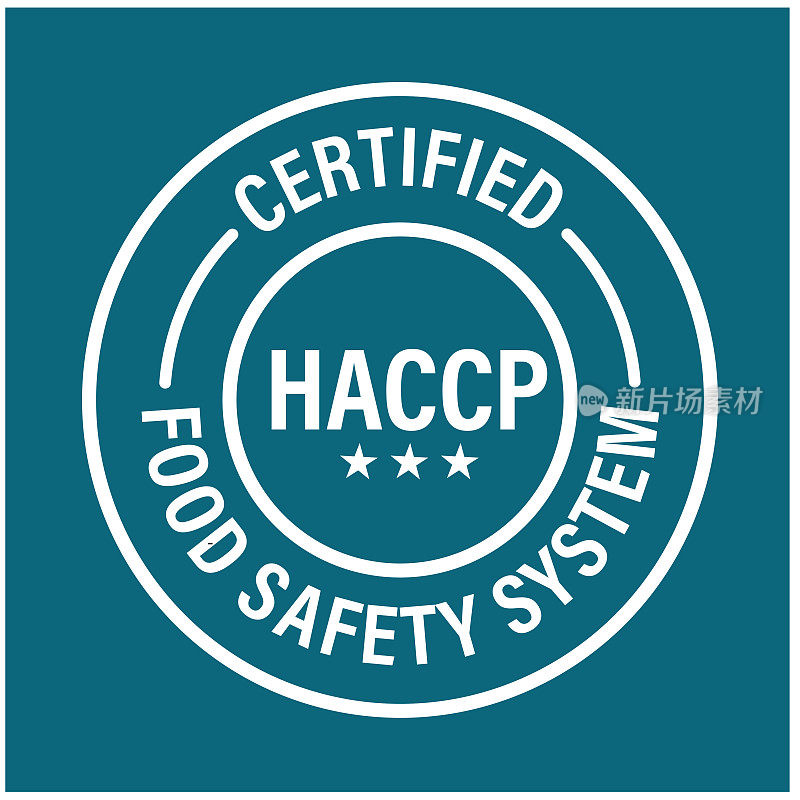 HACCP认证，危害分析和关键控制点抽象矢量图标