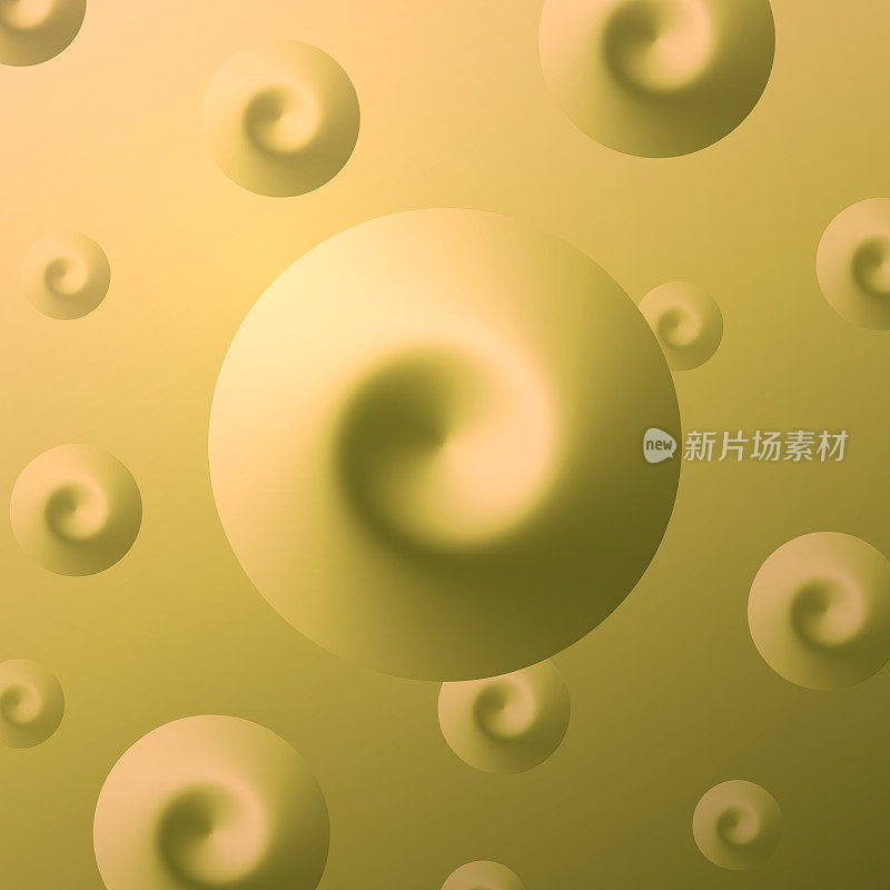 抽象梯度背景与绿色螺旋