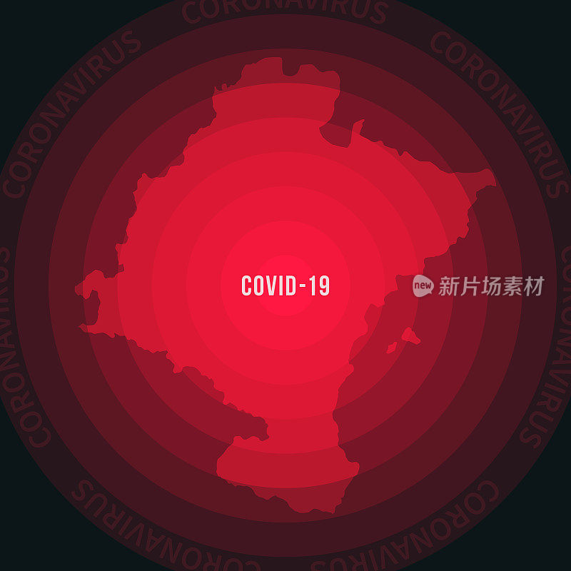 纳瓦拉COVID-19传播地图。冠状病毒爆发