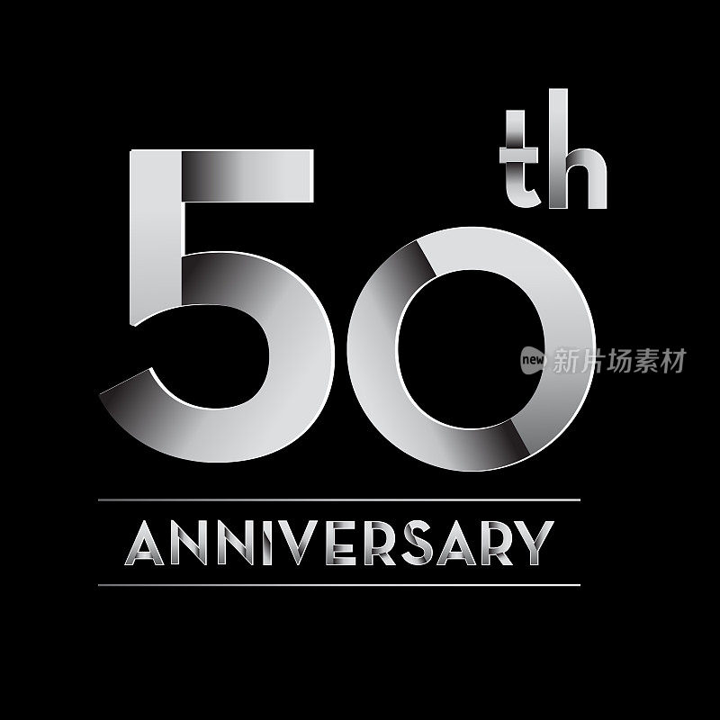 50周年纪念银标签设计