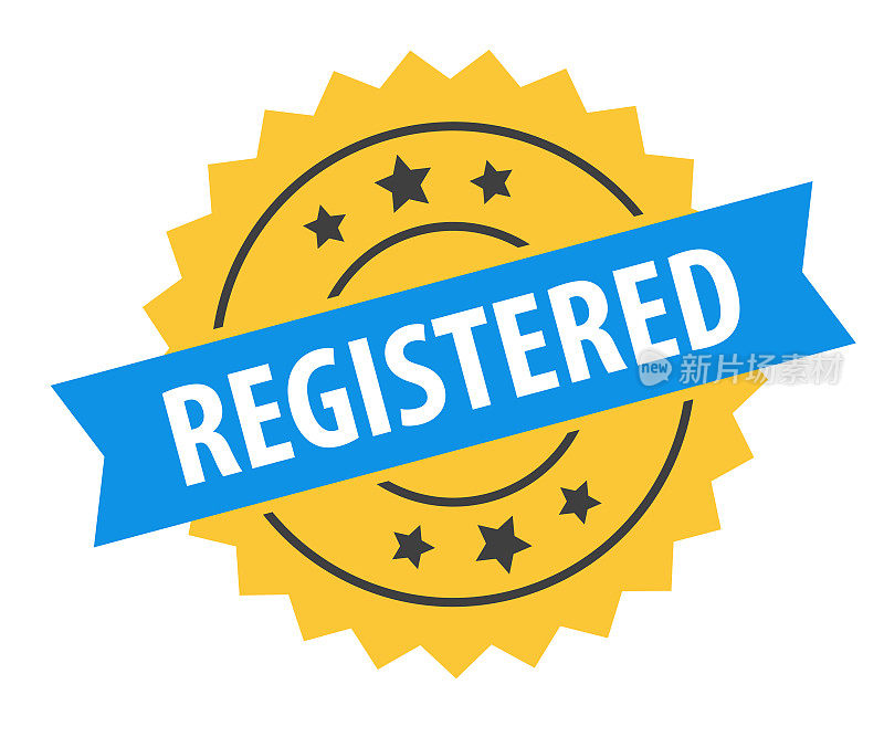 注册-印章，印，印章模板。难看的东西效果。向量股票插图