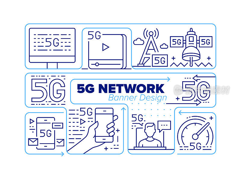 5G网络线路图标集及相关工艺信息图设计
