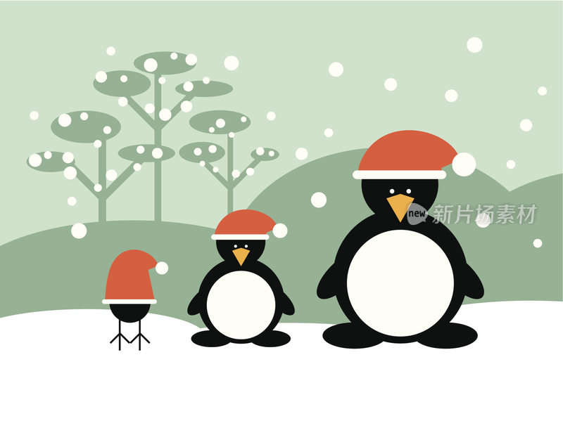 “Globi”企鹅家庭圣诞节