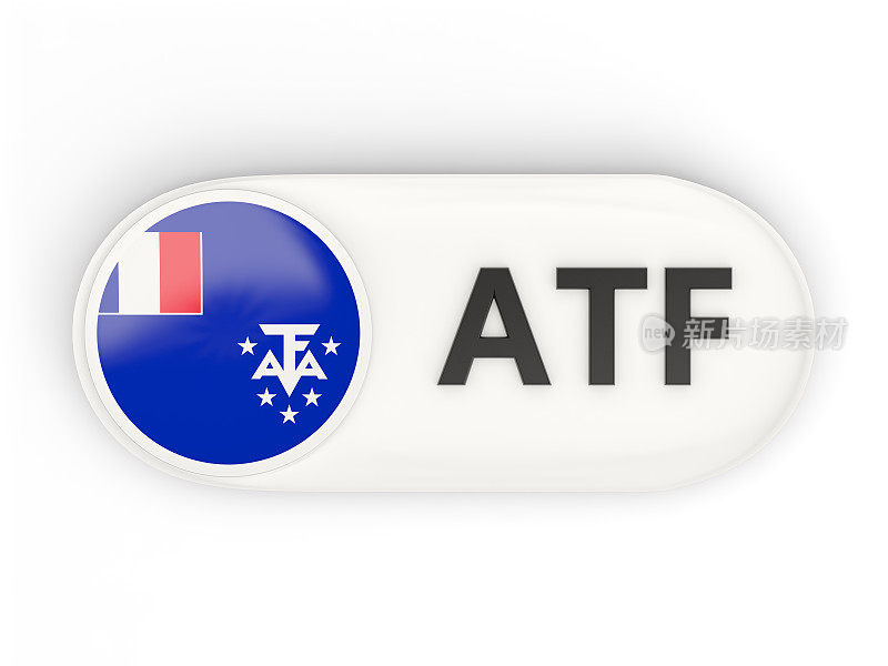 法国南部领土旗帜的圆形图标