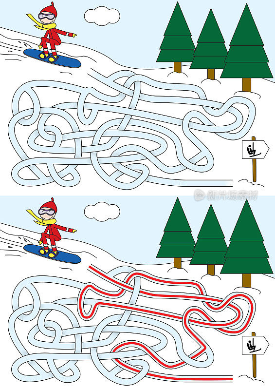 滑雪板迷宫